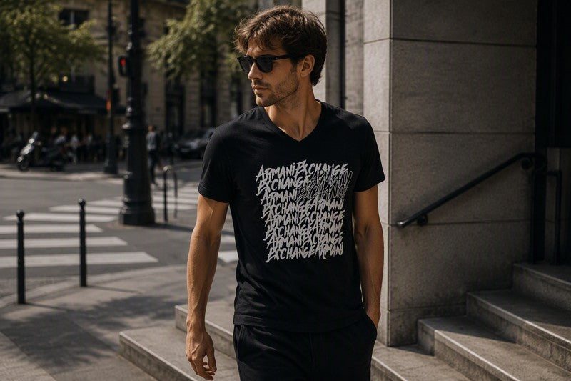 ARMANI EXCHANGE 半袖 Vネック Tシャツ メンズ SIZE M アルマーニエクスチェンジ