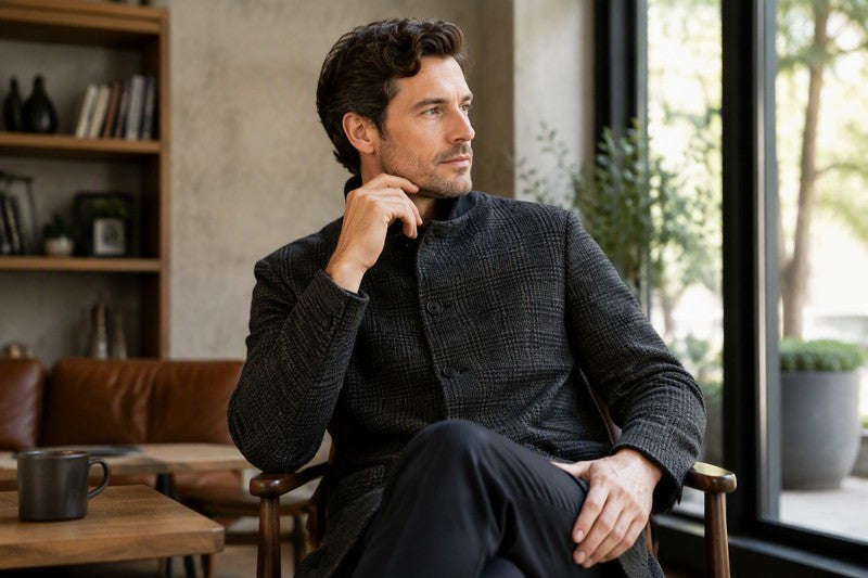 EMPORIO ARMANI（エンポリオ アルマーニ）を着用する男性